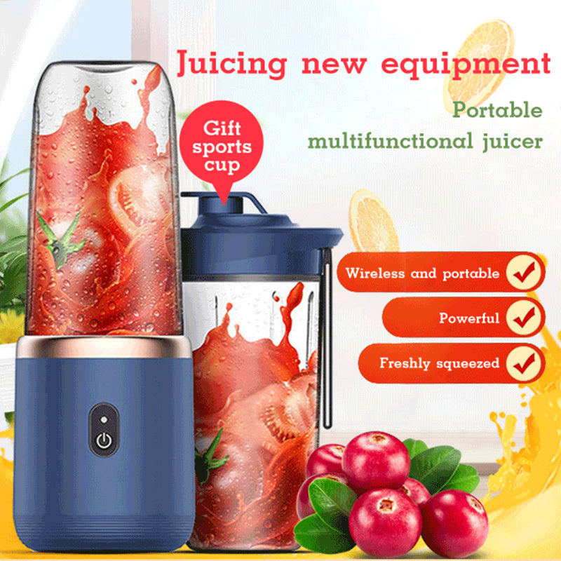 6blade Portable Blender Mini Juicer Cup Extractor Smoothie USB Charging Fruit Squeezer Blender