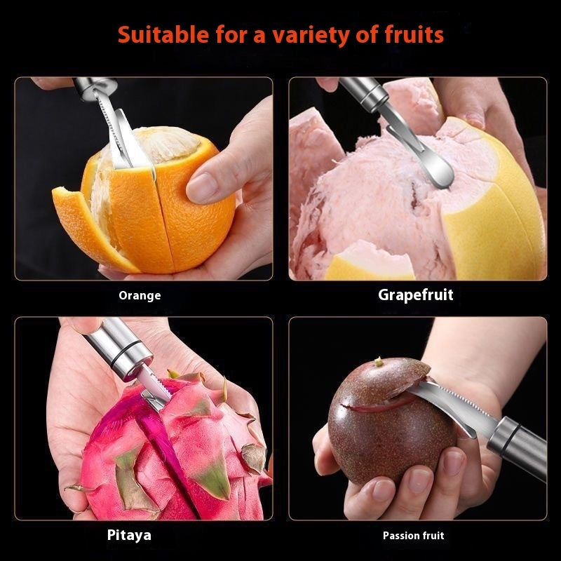 Orange-peeling Device Stainless Steel Household Peeling Kitchen Gadgets