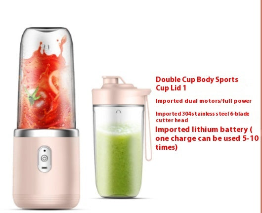 6blade Portable Blender Mini Juicer Cup Extractor Smoothie USB Charging Fruit Squeezer Blender